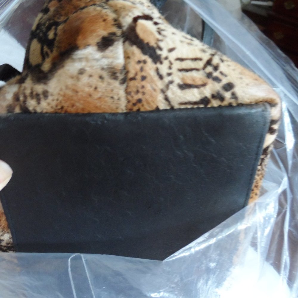 Clever Carriage Company Python Print Calf Hair La… - image 8